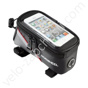 Велосумка на раму під смартфон Roswheel 6.5" RED