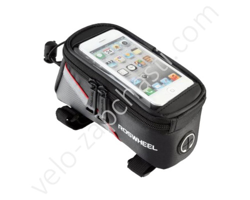 Велосумка на раму під смартфон Roswheel 6.5" RED 