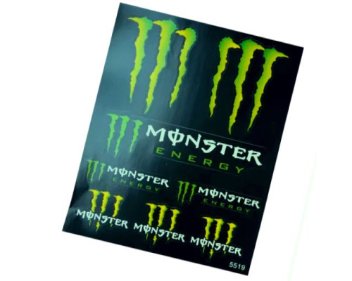 Наклейки набор Monster 8 шт. (20 х 25 см) 