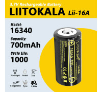 Акумулятор 16340 LiitoKala Lii-16A 700mAh