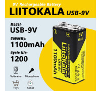 Акумулятор Крона LiitoKala USB-9V 1100mAh