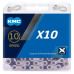 Ланцюг KMC X10 Silver/Black із замком 114 ланок