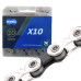 Ланцюг KMC X10 Silver/Black із замком 114 ланок