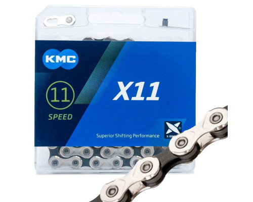 Ланцюг KMC X11 silver-black 11 швидкостей 114 ланок + замок (X11)