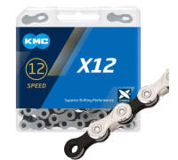 Ланцюг KMC X12 silver-black 12 швидкостей 126 ланок + замок 