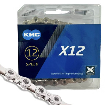 Ланцюг KMC X12 Silver 1/2 X 11/128 126 ланок + замок