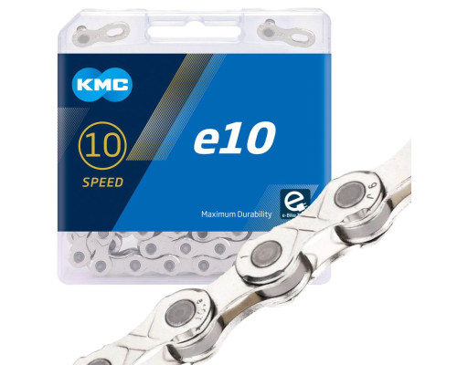 Ланцюг KMC e10 Silver 122 ланок + замок