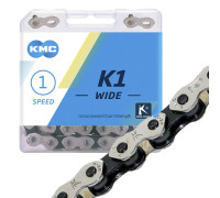 Ланцюг для велосипеда KMC K1 Wide Silver/Black 