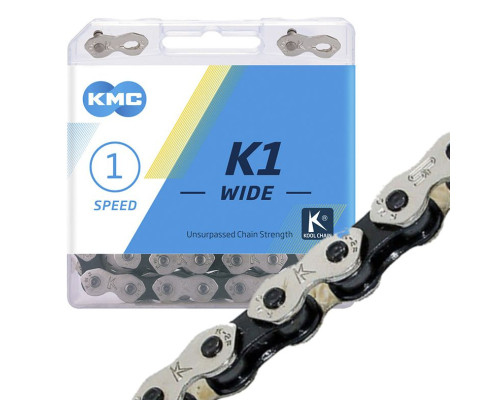 Ланцюг для велосипеда KMC K1 Wide Silver/Black 