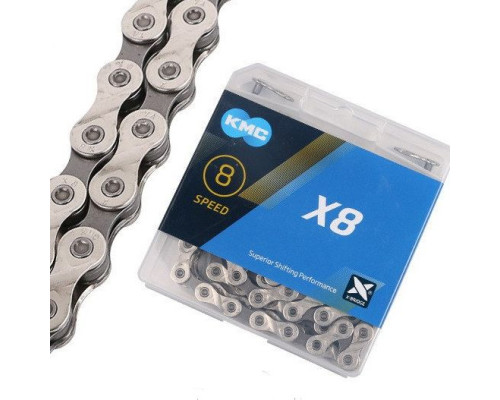 Ланцюг для велосипеда KMC X8 Silver/Gray, 8 spd., 116 зв.