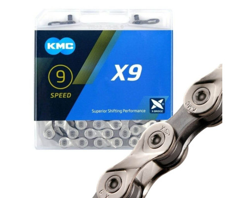 Ланцюг для велосипеда KMC X9 Silver 114 ланок 9 spd.