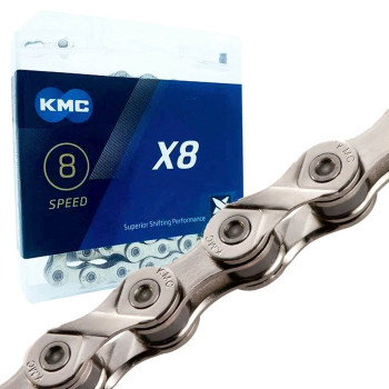 Ланцюг для велосипеда KMC X8 Silver, 8 sp., 114 зв.