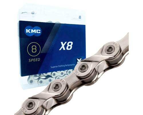 Ланцюг для велосипеда KMC X8 Silver, 8 sp., 114 зв.