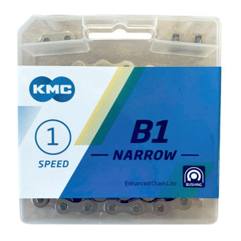 Ланцюг KMC B1 Narrow Silver 1/5/6 Speed 112 ланок з замком