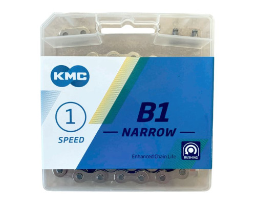 Ланцюг KMC B1 Narrow Silver 1/5/6 Speed 112 ланок з замком