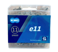 Ланцюг KMC e11 Silver 1/2 X 11/128 122 ланок з замком в боксі