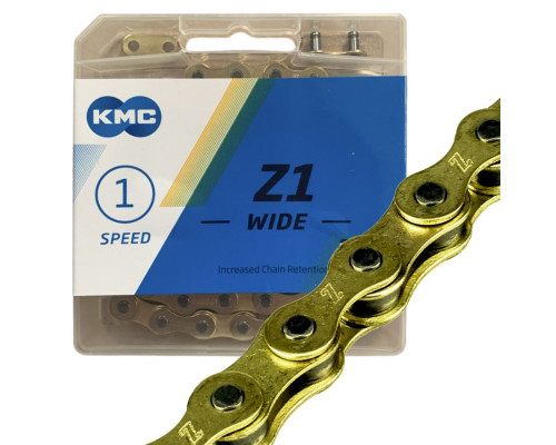 Ланцюг KMC Z1 Wide Gold 1/2 X 1/8 112 ланок з замком в боксі