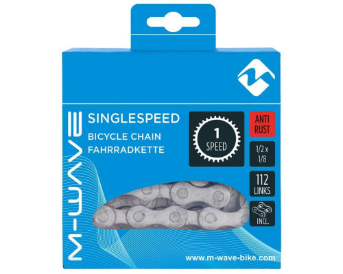 Ланцюг для велосипеда M-Wave ANTI-RUST 1sp 1/2"x1/8" 112 ланнок