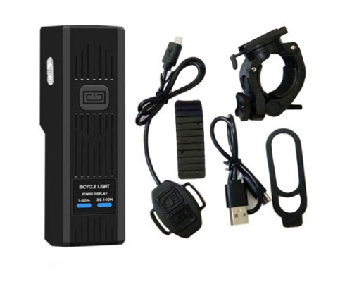 Велофара з сигналом 450Lum 18650 (2200mAh) кнопка виносна Waterproof ЗУ mircoUSB
