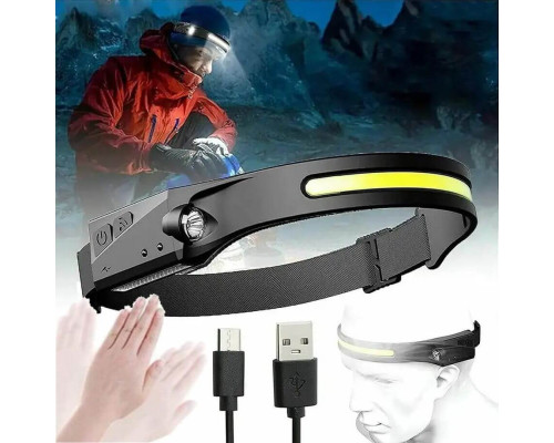 Налобний ліхтарик BL-G28 XPE+COB із сенсором off/on