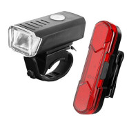 Комплект фари плюс стоп BSK-HY027 на акумуляторах micro USB