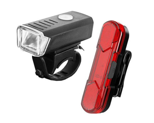 Комплект фари плюс стоп BSK-HY027 на акумуляторах micro USB