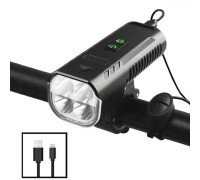 Велофара з сигналом FY-336/2000-4T6 (4400mAh) кнопка виносна Waterproof ЗУ mircoUSB