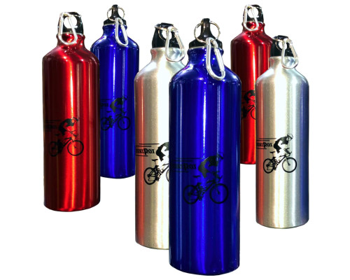 Фляга велосипедна алюмінієва 750 ml (з карабіном)