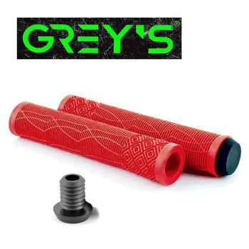 Грипсы Grey's 165 мм силикон красные