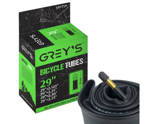 Велокамера Grey's 29 x 2.125 / 2.35 AV (48 мм)