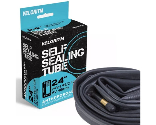 Камера антипрокольна VELORITM 24 х 1,95/2,125 A/V 48 мм з гелем