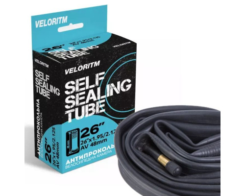 Камера антипрокольна VELORITM 26 х 1,95/2,125 A/V 48 мм з гелем