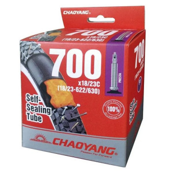 Велокамера Chaoyang 700х18/23C F/V с антипрокольным гелем