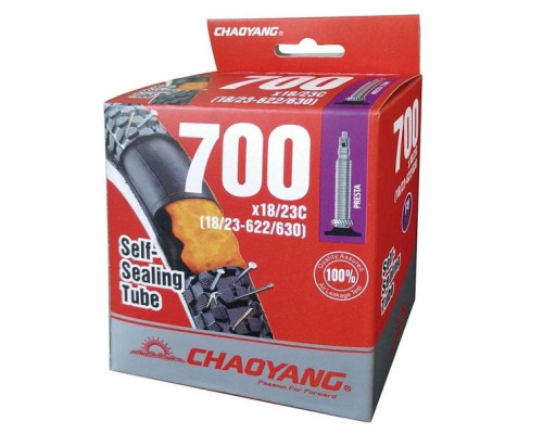 Велокамера Chaoyang 700х18/23C F/V з антипрокольним гелем