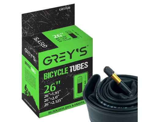 Велокамера Grey's 26 x 1.95 / 2.125 AV (48 мм)