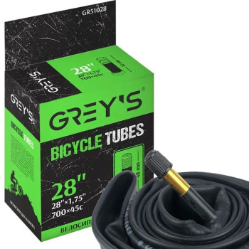 Велокамера Grey's 28 x 1.75 AV (48 мм)