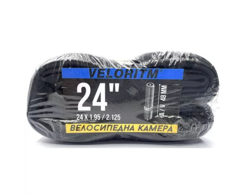 Велокамера Veloritm 24 x 1,95/2,125 A/V 48 мм