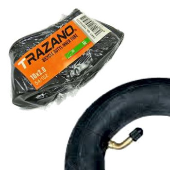 Велокамера TRAZANO 10 x 2,0 с кривым ниппелем AV