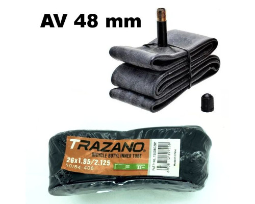 Велокамера TRAZANO 26 x 1.25/1.50 AV 48 mm