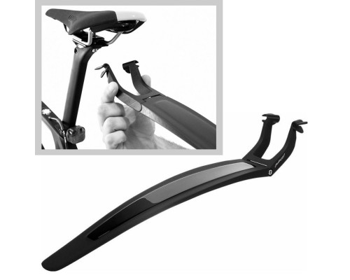 Крило заднє Polisport S-Mud Long Black MTB/ROAD