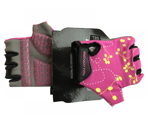 Велоперчатки дитячі Benotto Pink