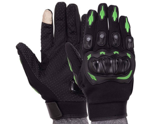 Велоперчатки із закритими пальцями Sport PM-12 (зелені)