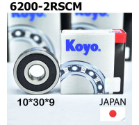 Підшипник KOYO 6200 2RS (10 х 30 х 9)