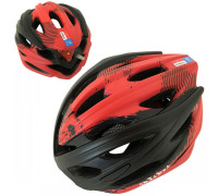 Шолом велосипедний Calibri Black-Red FSK-450 (In-Mold)