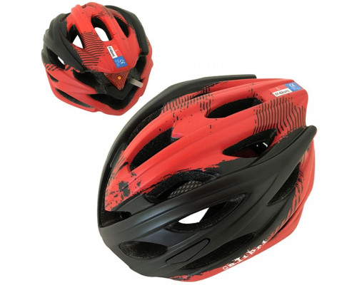 Шолом велосипедний Calibri Black-Red FSK-450 (In-Mold)