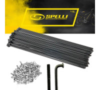 Спиці велосипедні Spelli 282мм (10 штук) чорні 