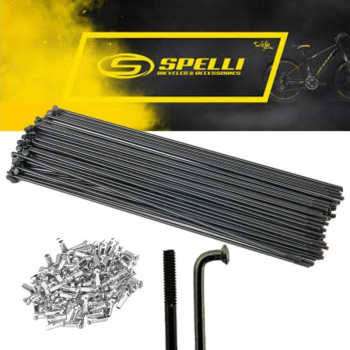 Спиці велосипедні Spelli 280мм (10 штук) чорні