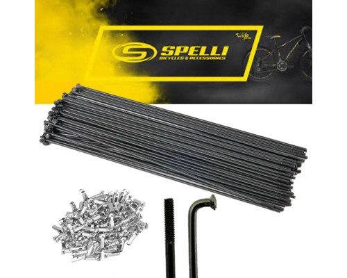 Спиці велосипедні Spelli 180мм (10 штук) чорні