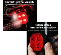 Задній велосипедний ліхтар із автоматичною системою START/STOP (FY-328S-4LED)