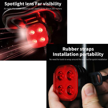 Задній велосипедний ліхтар із автоматичною системою START/STOP (FY-328S-4LED)